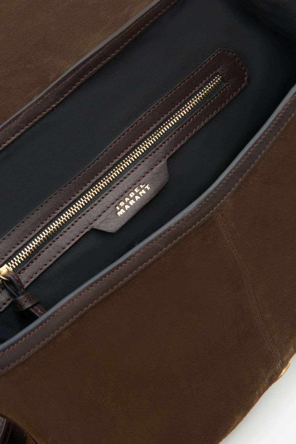 Sierra suede leather messenger bag - Bronze - Woman - 4