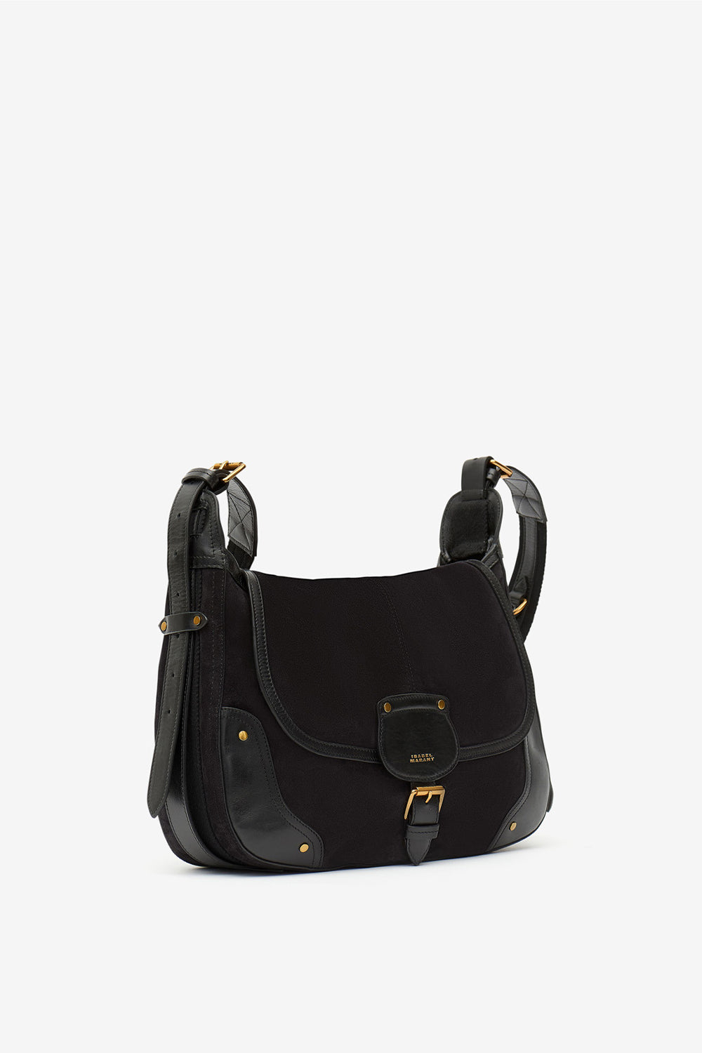 Sierra s suede calfskin leather messenger bag - Black - Woman - 5