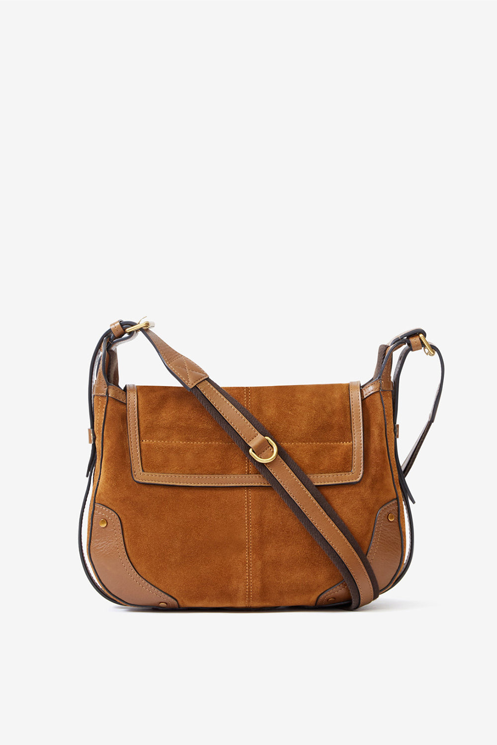 Sierra s suede calfskin leather messenger bag - Cognac - Woman - 3