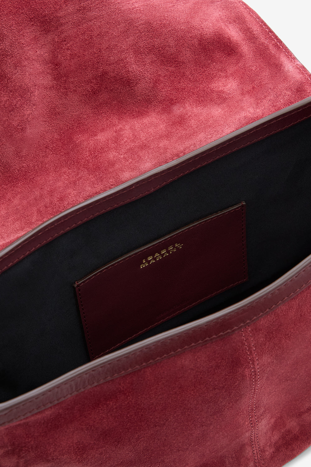 Borsa messenger sierra s in pelle di vitello scamosciata - Berry - Woman - 5