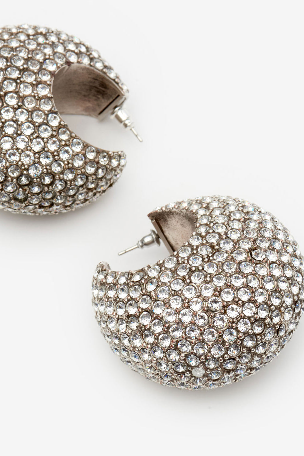 Orecchini enjoy a cerchio con strass - Argento - Woman - 3