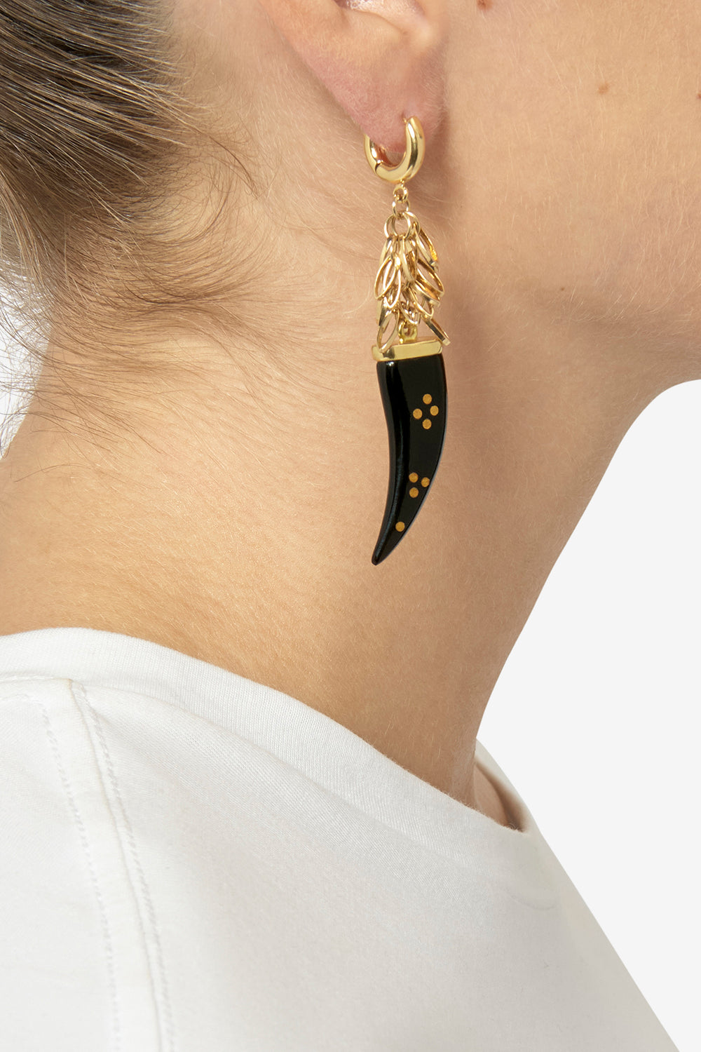 Ellen hoop earrings - Black - Woman - 2