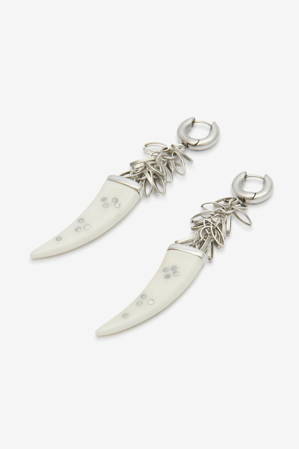 Ellen hoop earrings - Ecru-silver - Woman - 3