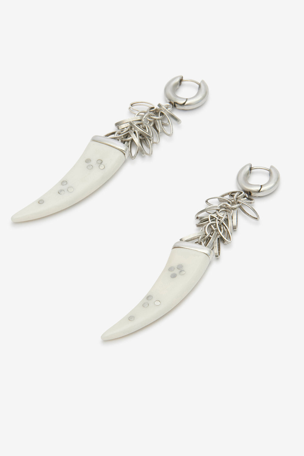 Pendientes de aro ellen - Ecru-silver - Woman - 3