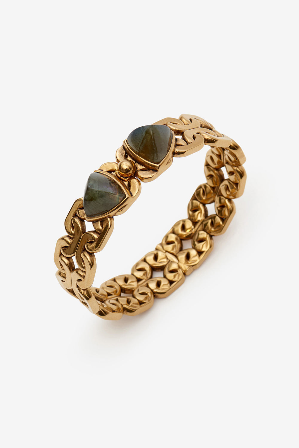 Kunstvoll gearbeiteter armreif cheerful - Khaki - Woman - 2