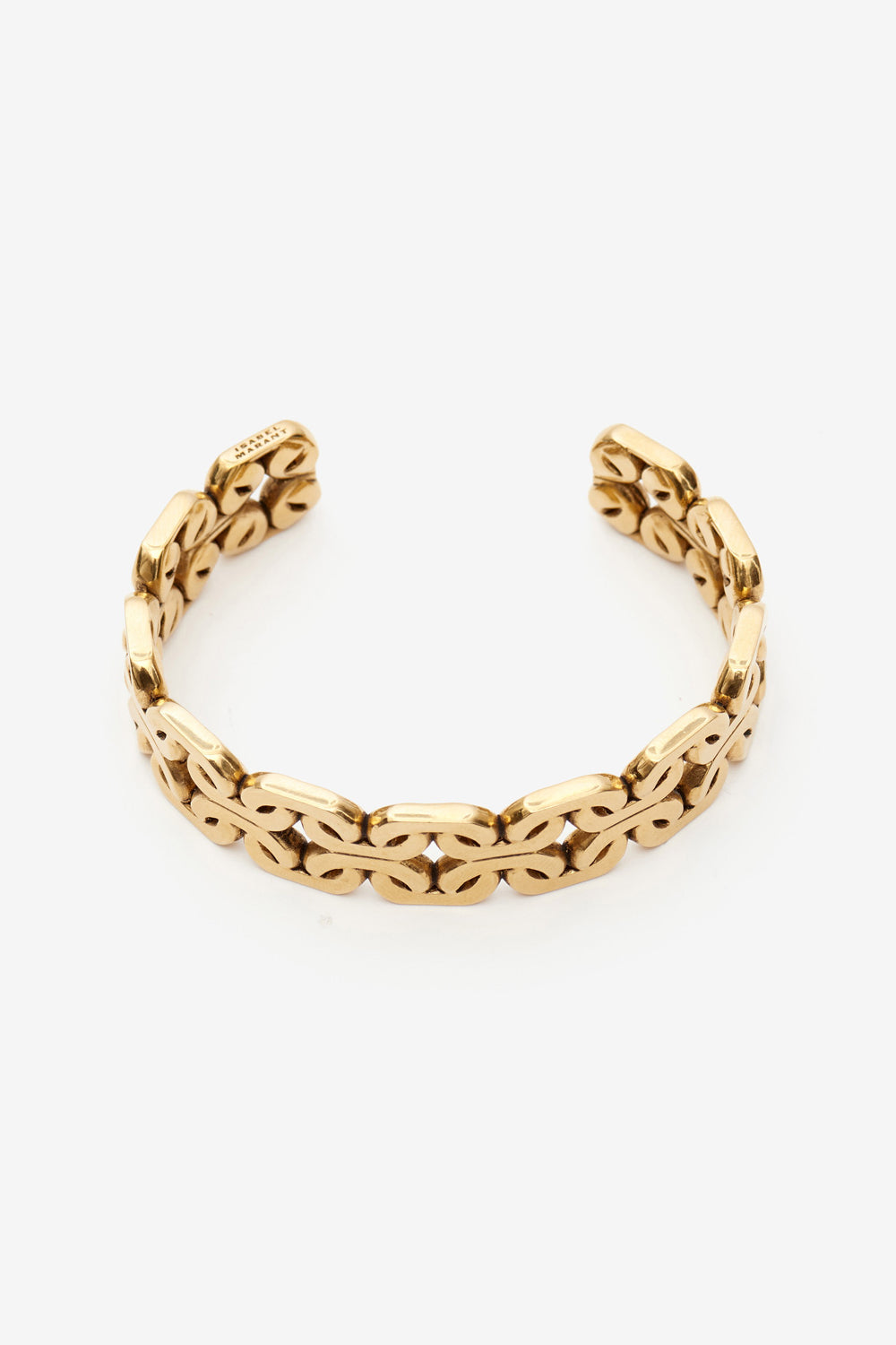 Kunstvoll gearbeiteter manschettenarmreif be happy - Golden - Woman - 1