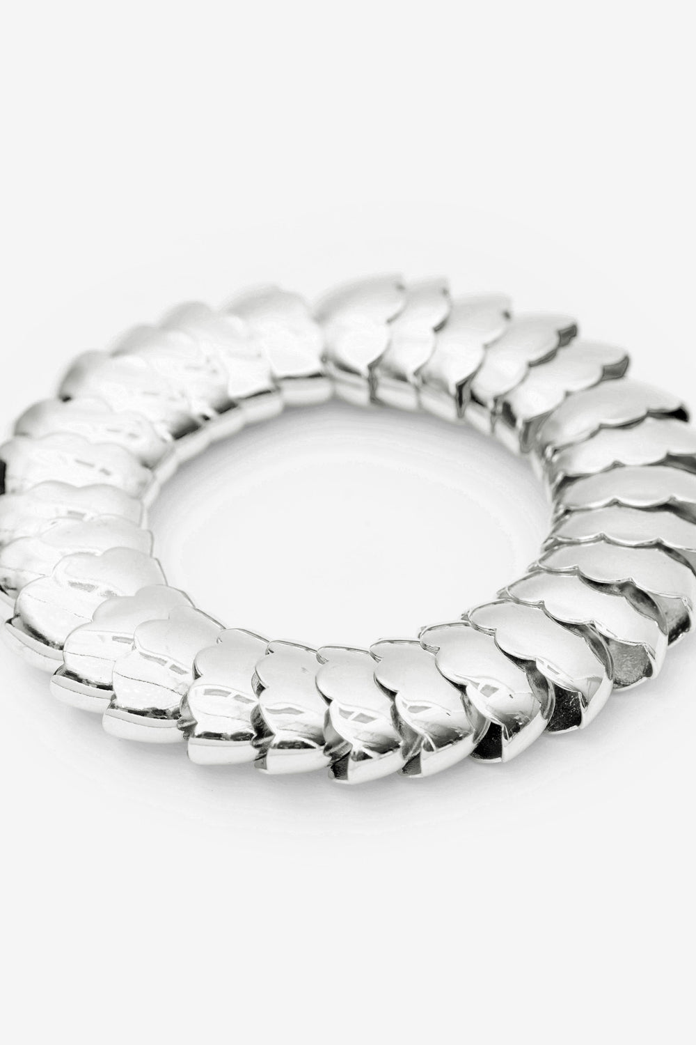 Pulsera elástica de latón plateado elie - Plata - Man - 3