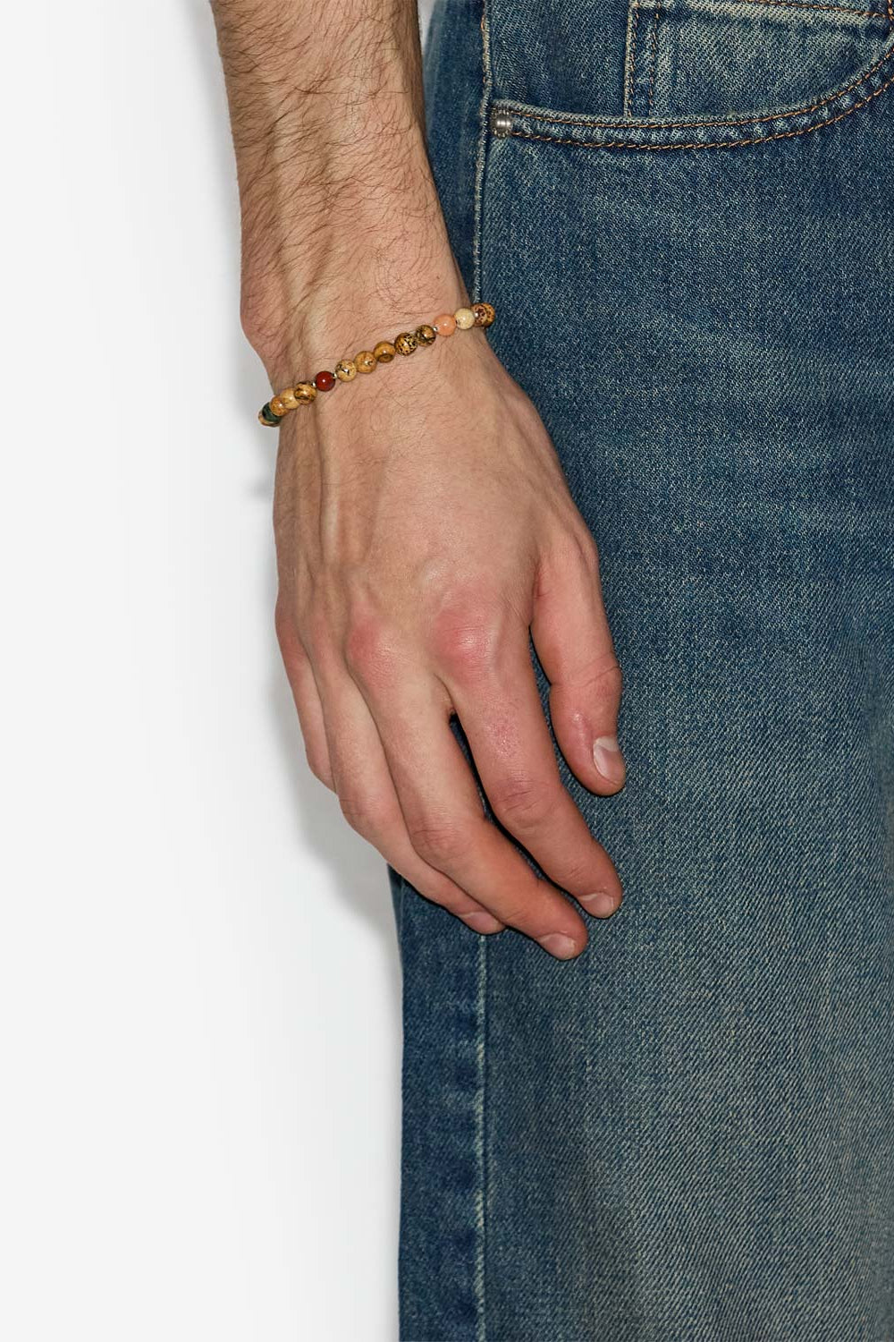 Bracciale jill in pietra naturale - Natural/multicolor - Man - 2