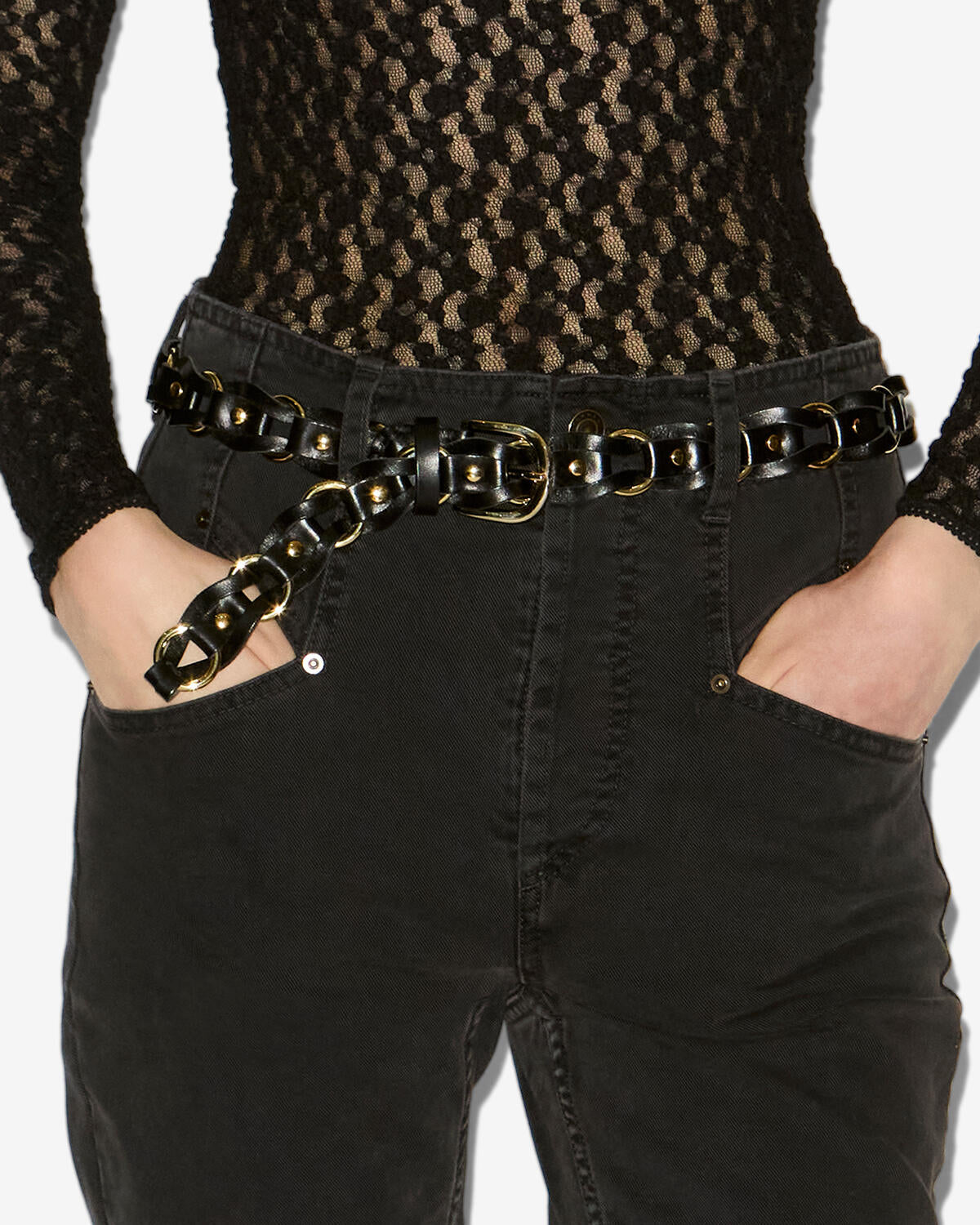 Bali belt Woman Black and gold 3