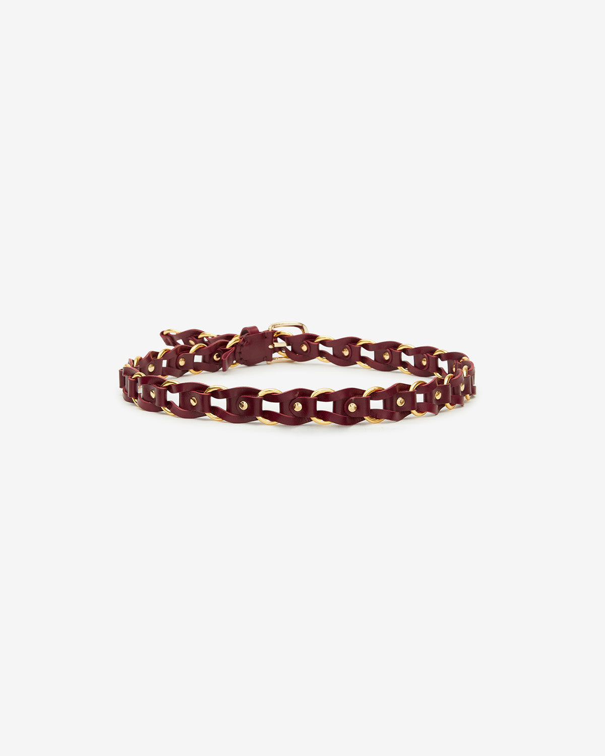 Bali belt Woman Burgundy-gold 1