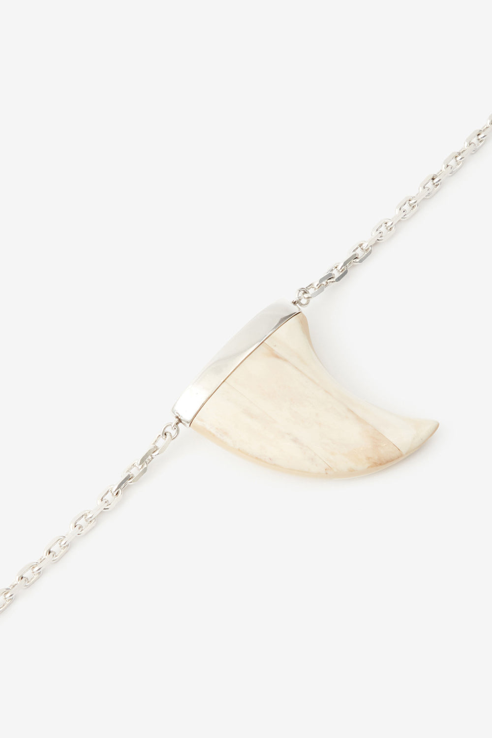 Collier ellen à pendentif en os - Écru-argenté - Woman - 3