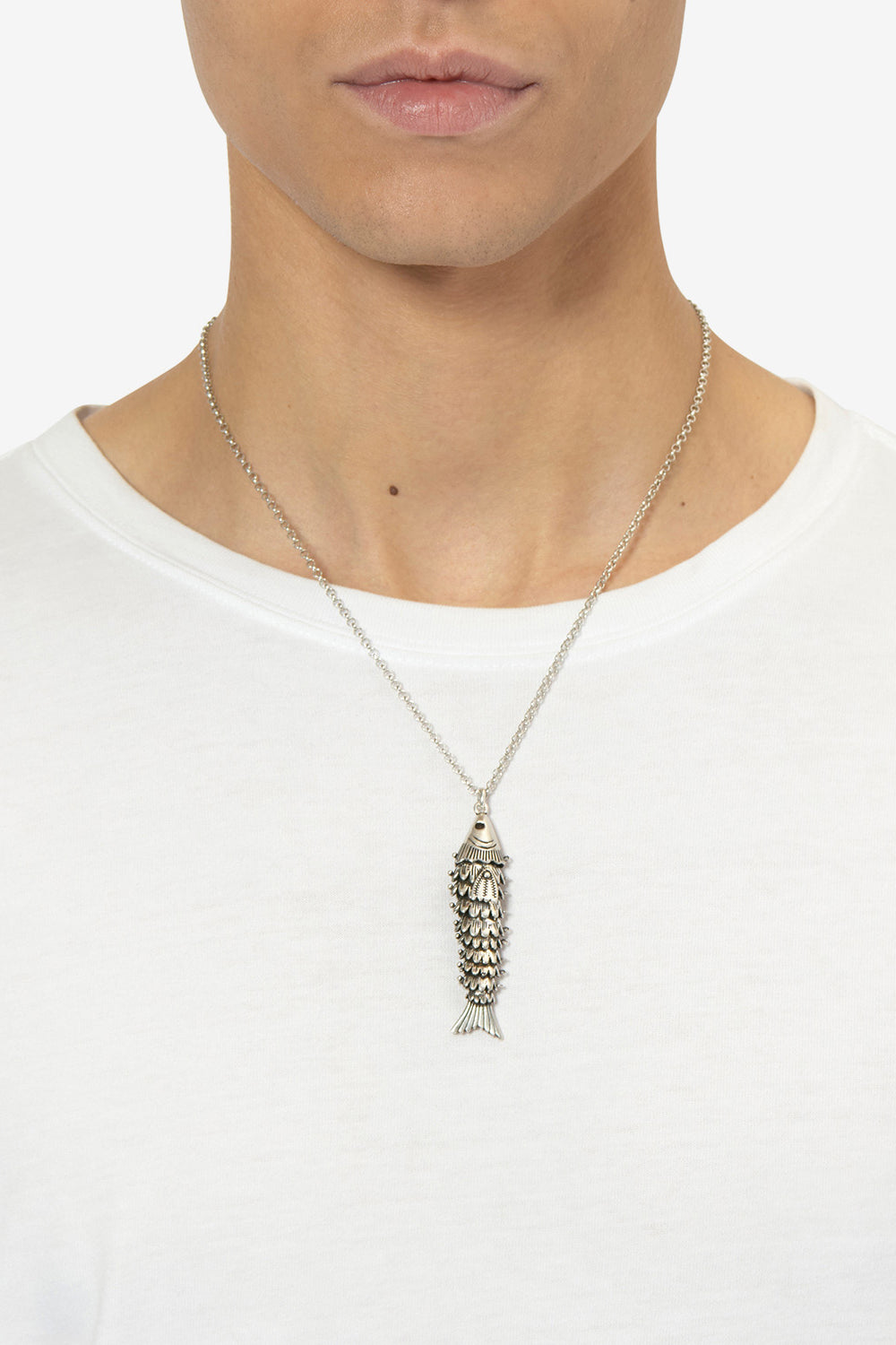 Collier avec poisson river man - Argent - Man - 2