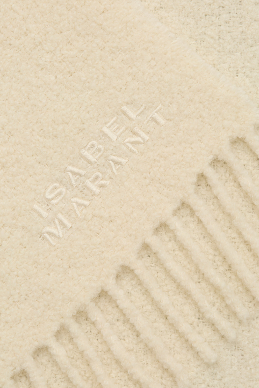 Écharpe fouzy en alpaga bouclé - Écru - Woman - 2