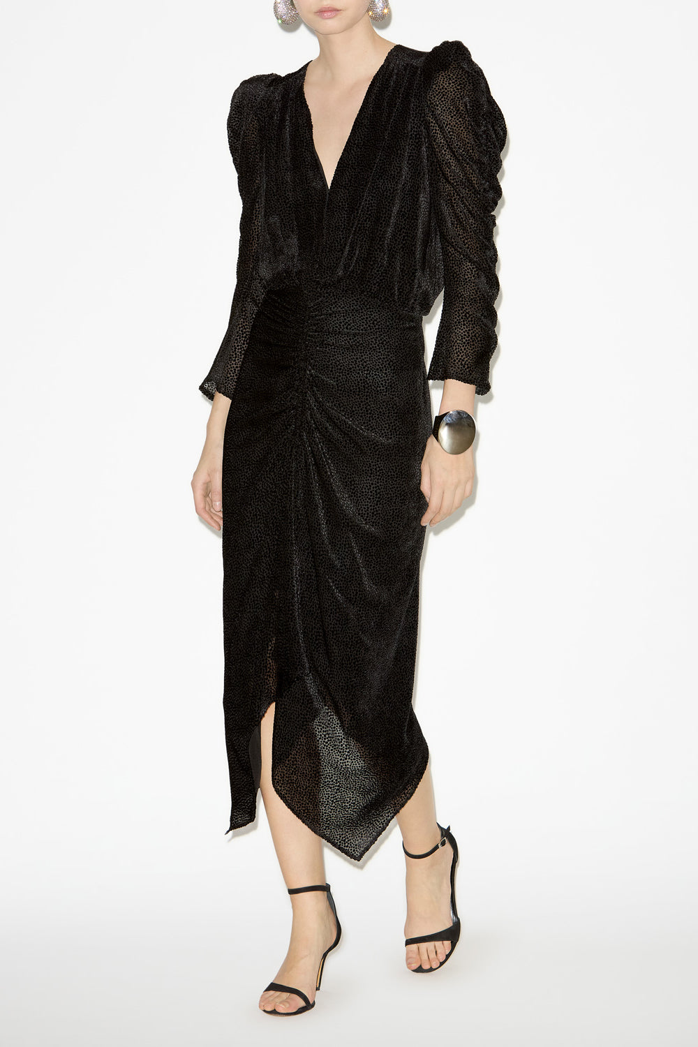 Caelia draped velvet skirt - Black - Woman - 2