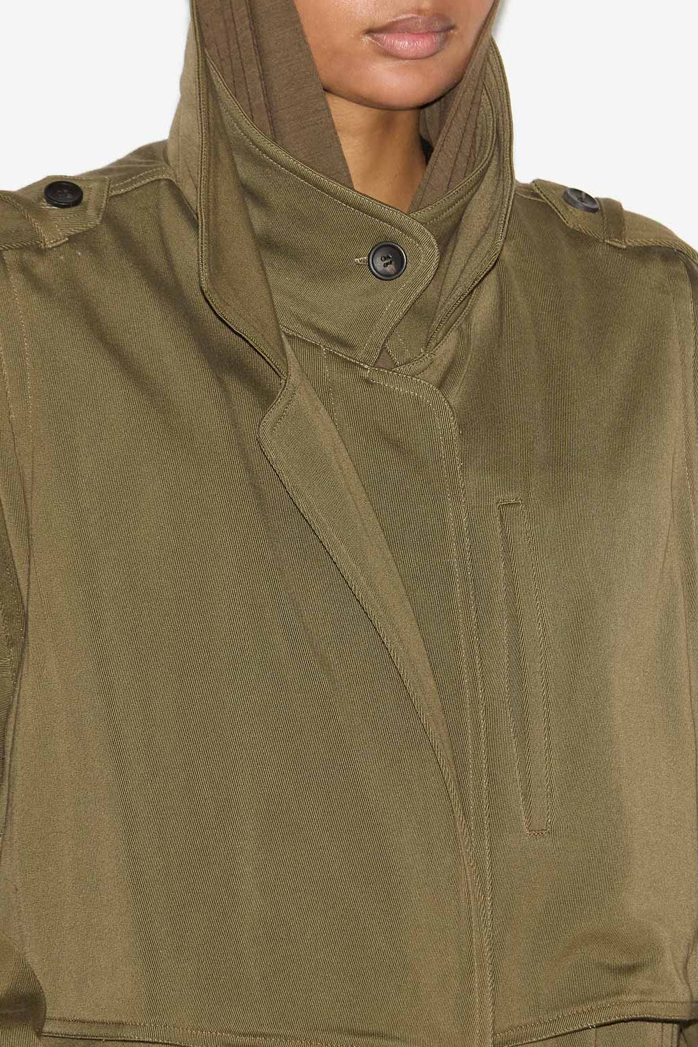 Jaida long cotton trench coat - Bronze - Woman - 3