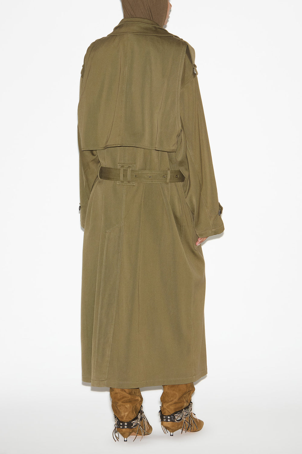 Jaida long cotton trench coat - Bronze - Woman - 4