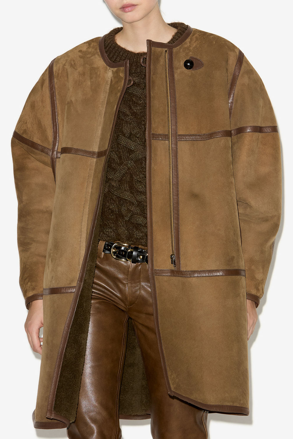 Adael shearling coat - Bronze - Woman - 4