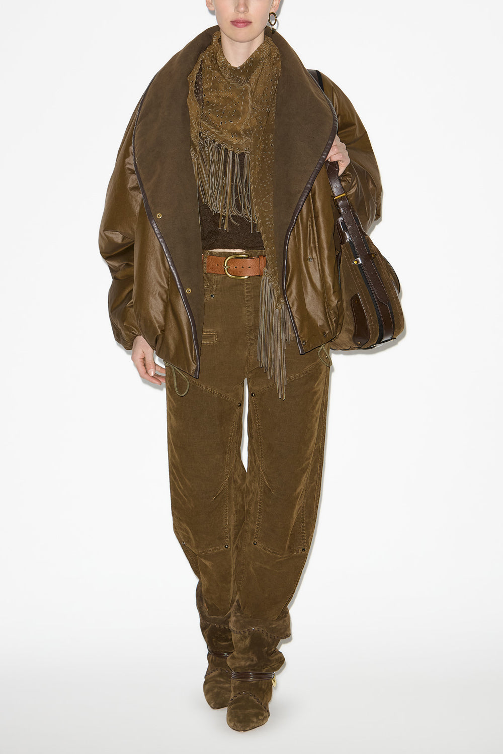 Emmy corduroy pants - Khaki - Woman - 1