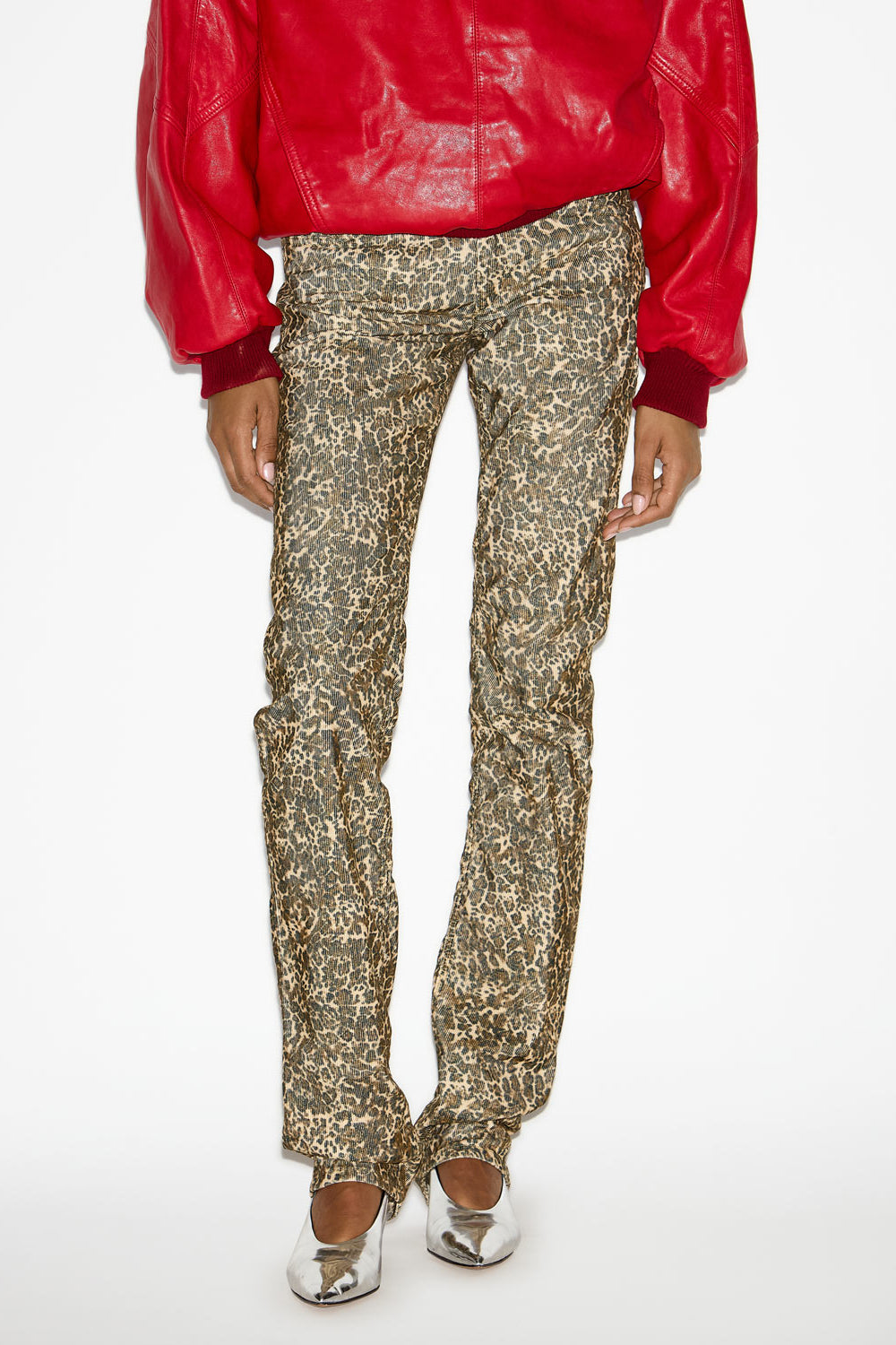 Ferni straight-leg corduroy pants - Leopard - Woman - 4
