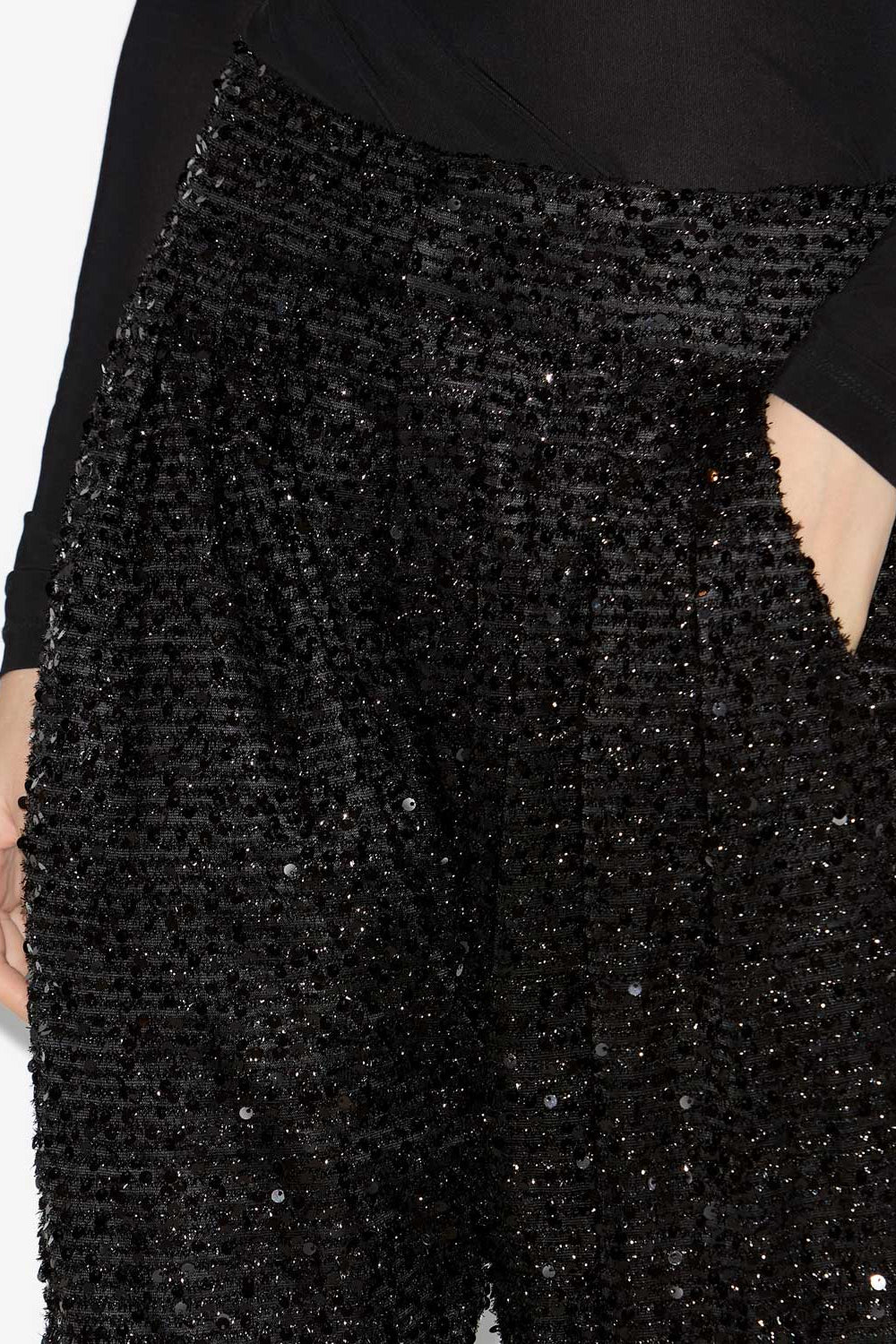 Aras sequin pants - Black - Woman - 3