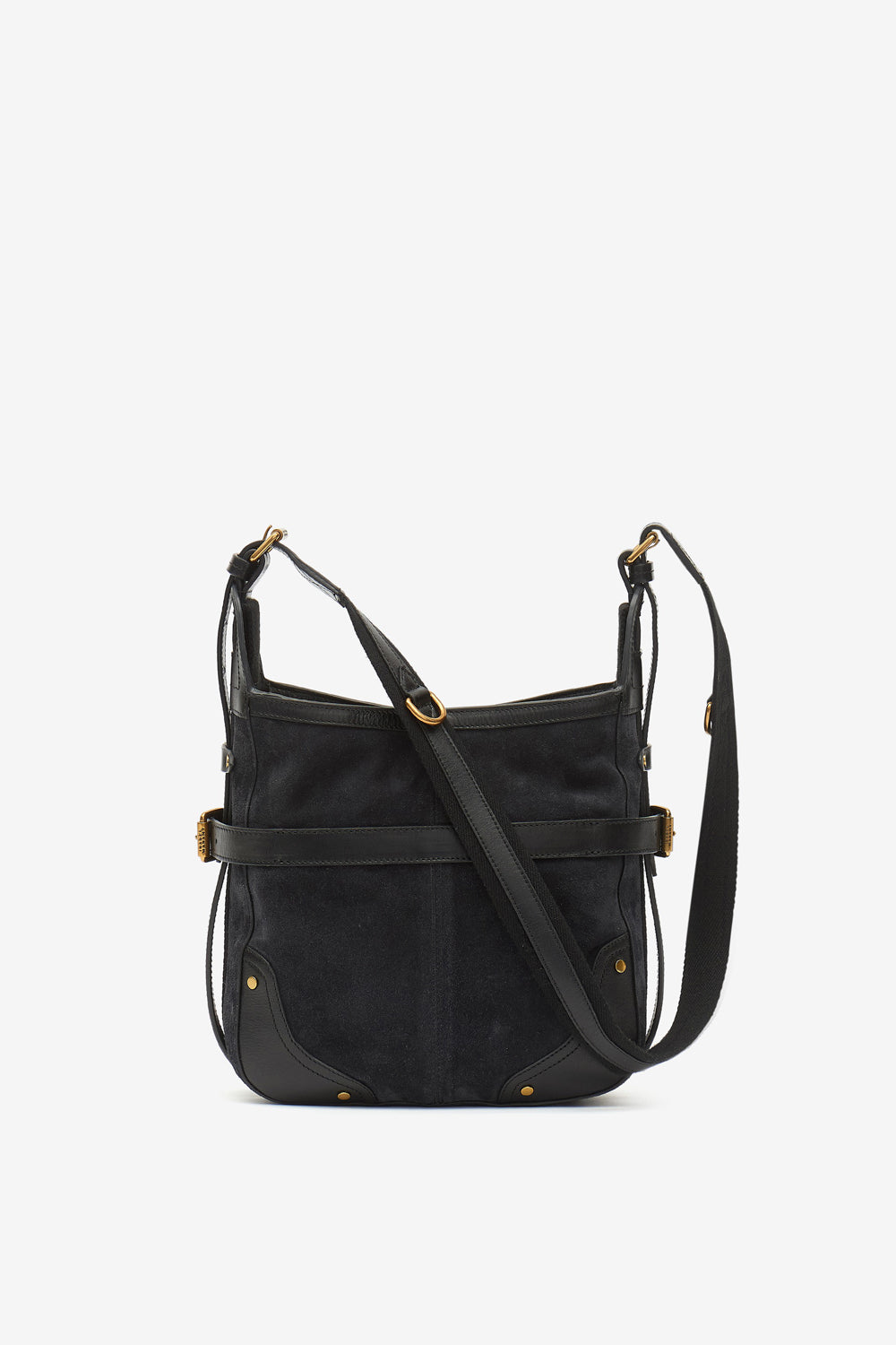 Sierra hobo s shoulder bag in suede leather - Black - Woman - 3