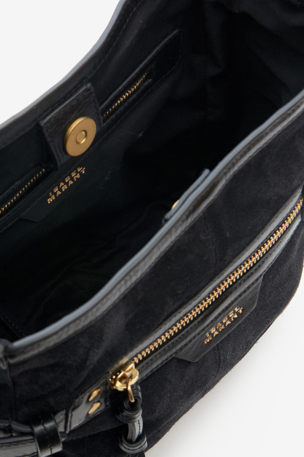 Sierra hobo s shoulder bag in suede leather - Black - Woman - 4