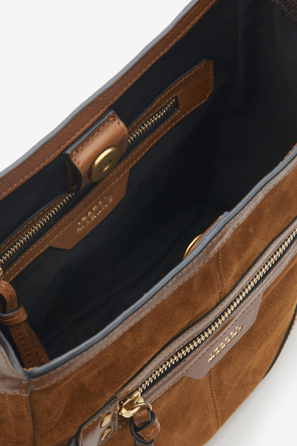 Sierra hobo s shoulder bag in suede leather - Cognac - Woman - 4