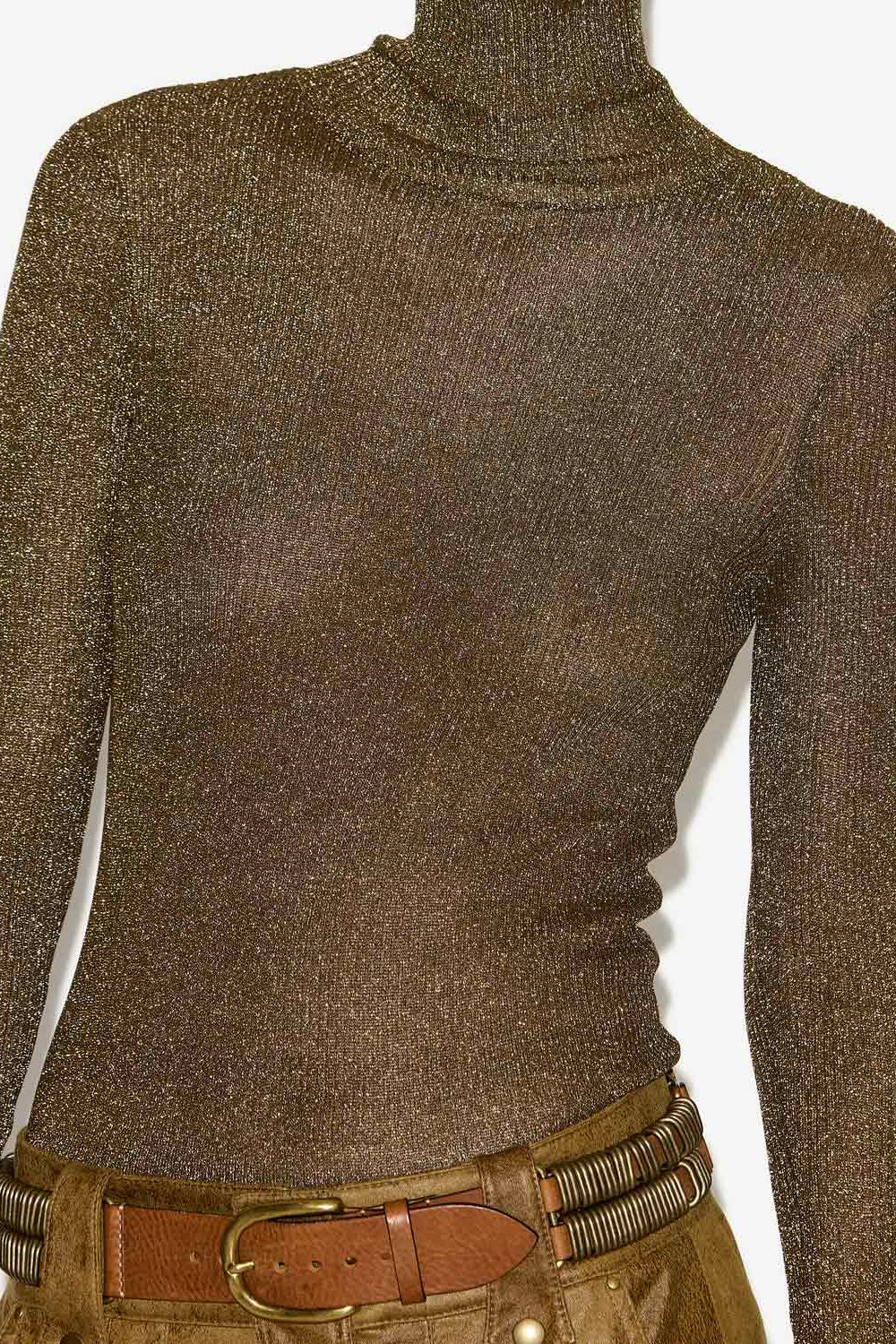 Jaelis roll neck sweater - Dark khaki - Woman - 3