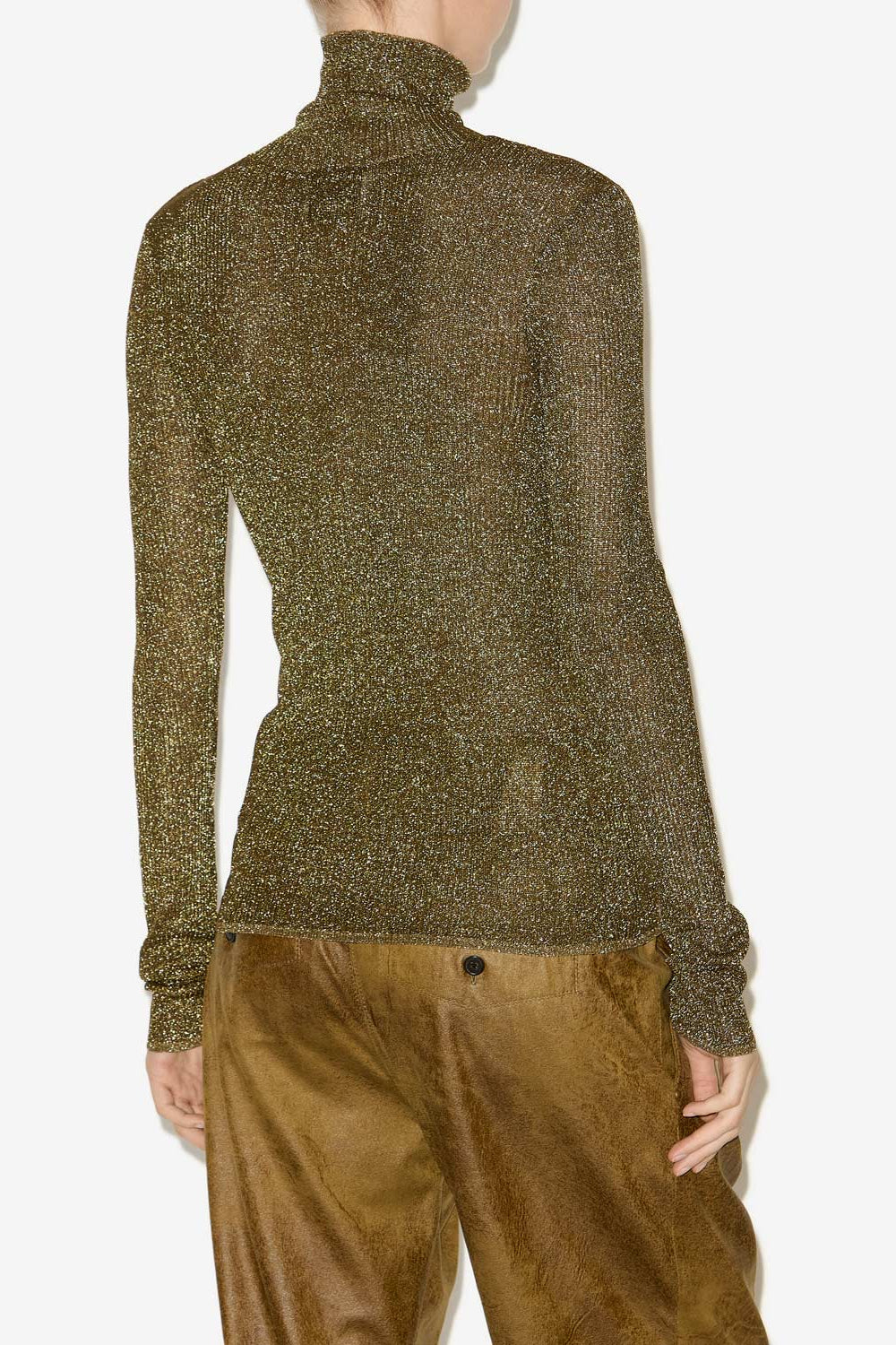 Jaelis roll neck sweater - Dark khaki - Woman - 5
