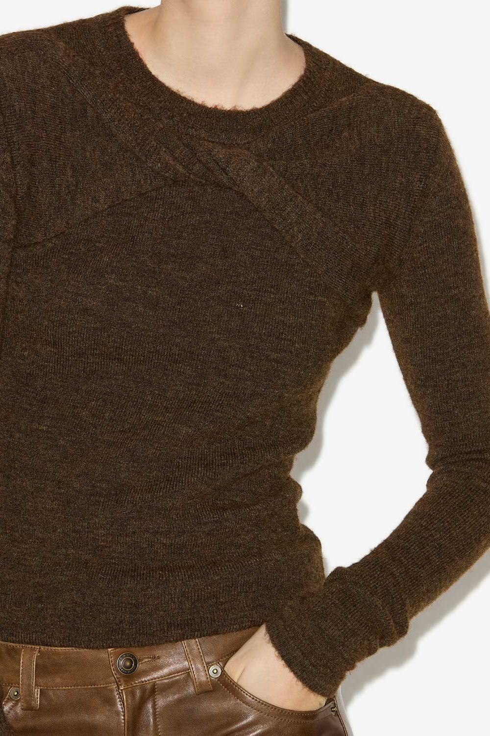 Kern draped knit sweater - Bronze - Woman - 3
