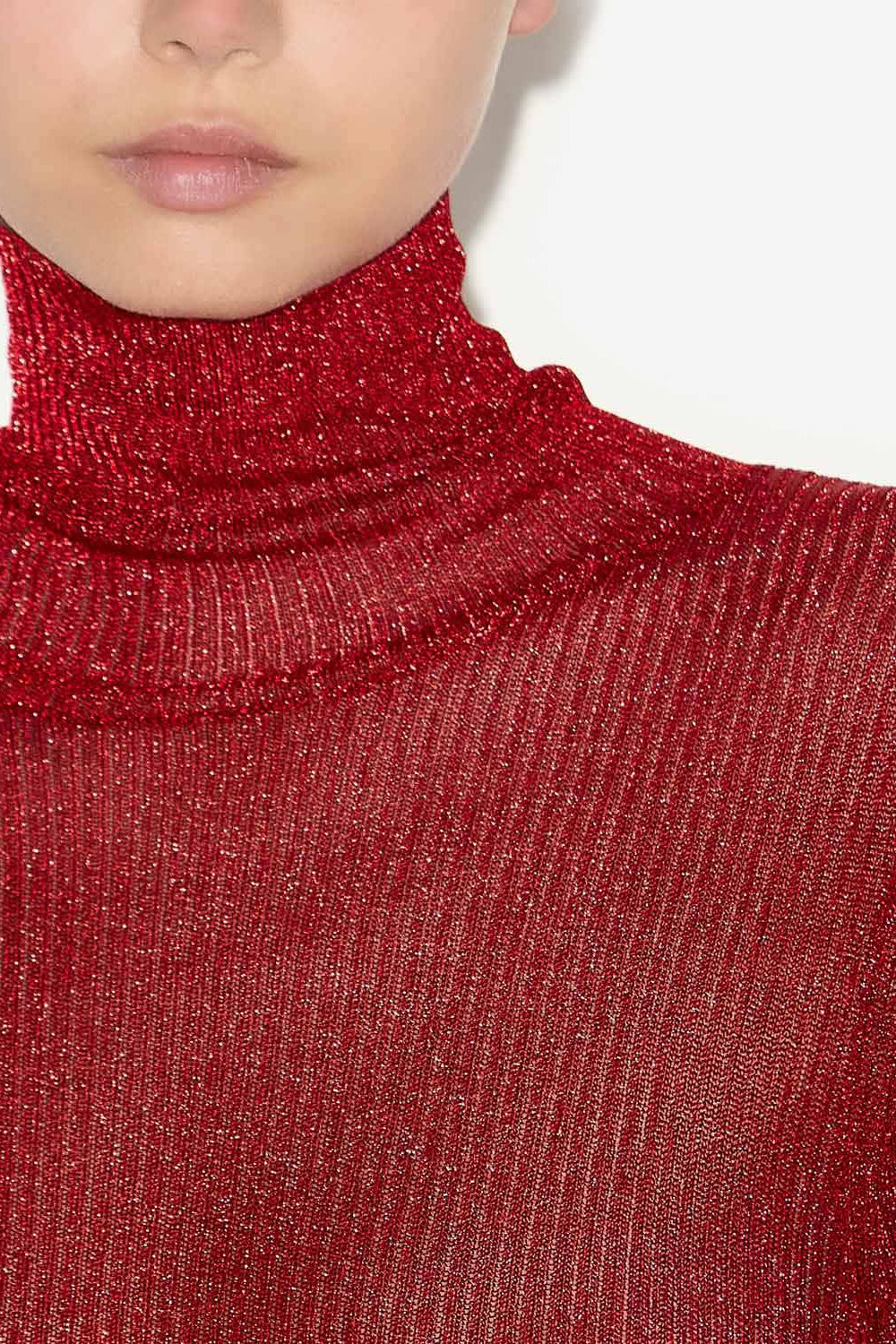 Josita roll neck knit dress - Red - Woman - 3