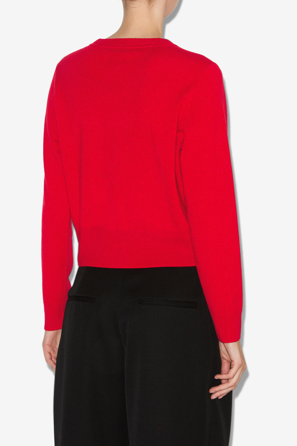 Idesia merinos wool and cashmere cardigan - Poppy red - Woman - 5