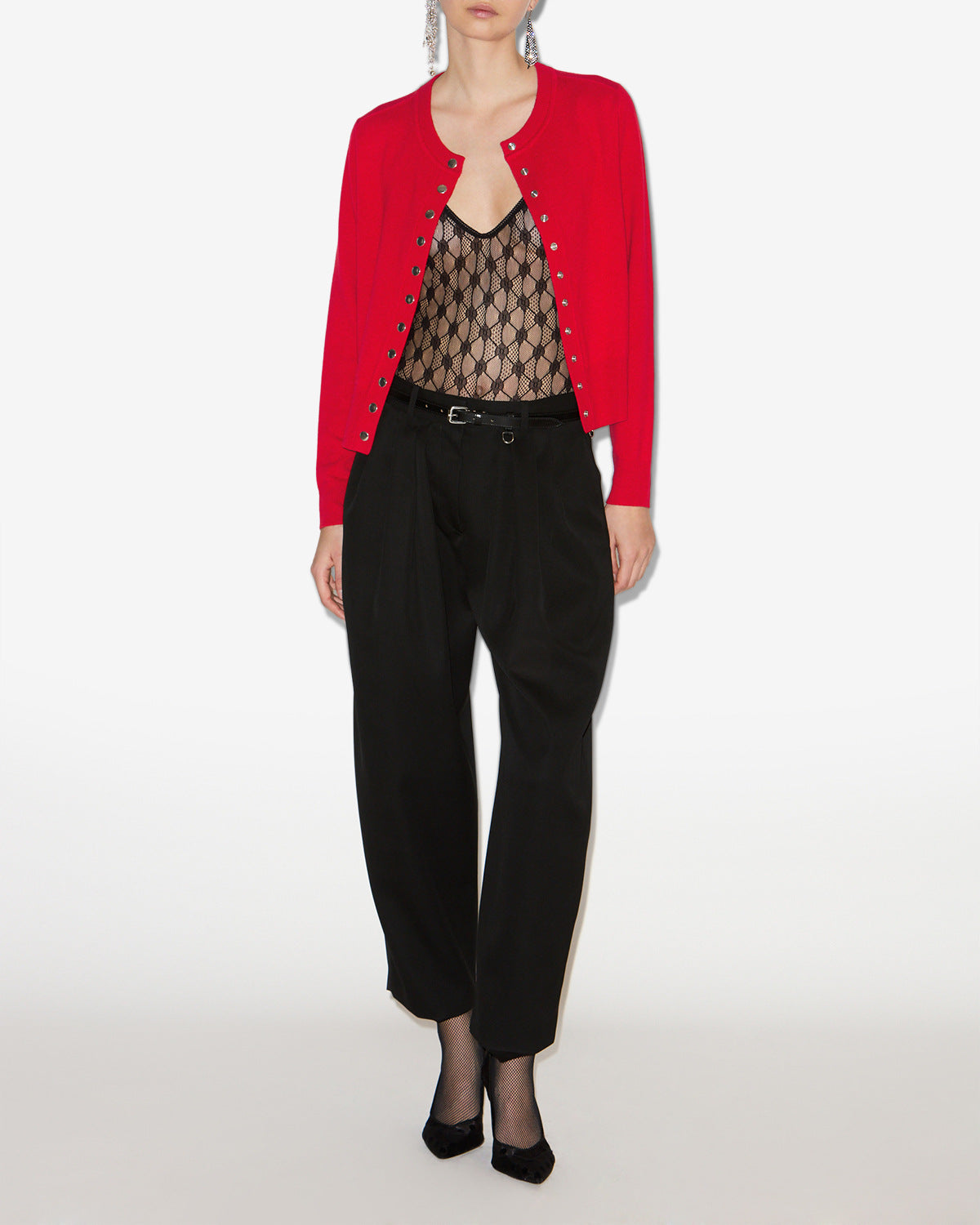 Cardigan idesia Woman Poppy red 4