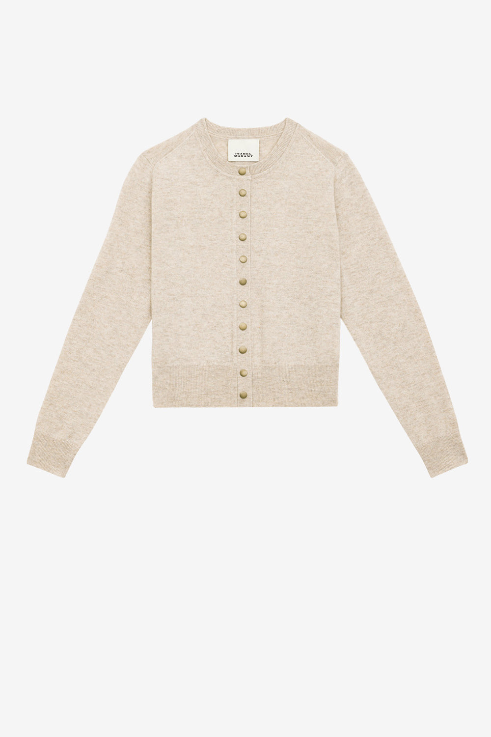 Idesia merinos wool and cashmere cardigan - Light beige - Woman - 1