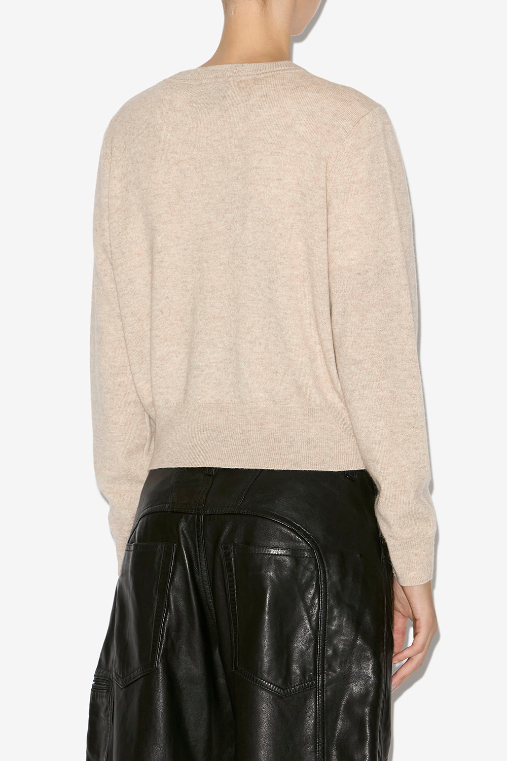 Idesia merinos wool and cashmere cardigan - Light beige - Woman - 5