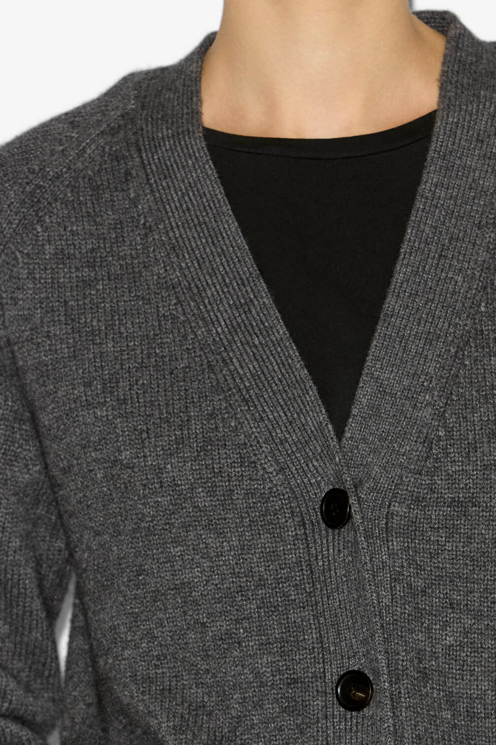 Brat wool and cashmere cardigan - Anthracite - Woman - 3