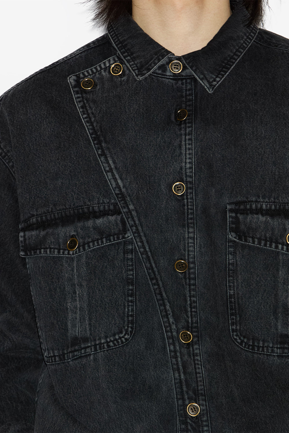 Jumpsuit chelby aus chambray - Vintage black - Man - 3