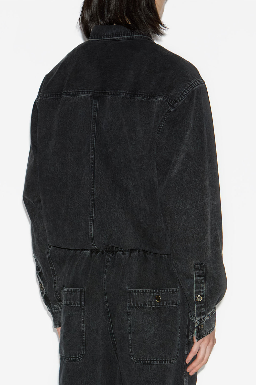 Jumpsuit chelby aus chambray - Vintage black - Man - 5