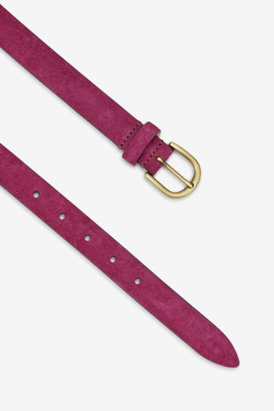 Zap leather buckle belt - Púrpura - Woman - 4