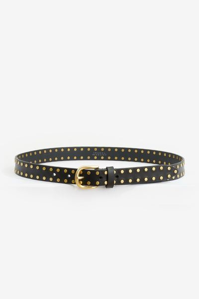 Zap leather buckle belt - Nero - Woman - 1