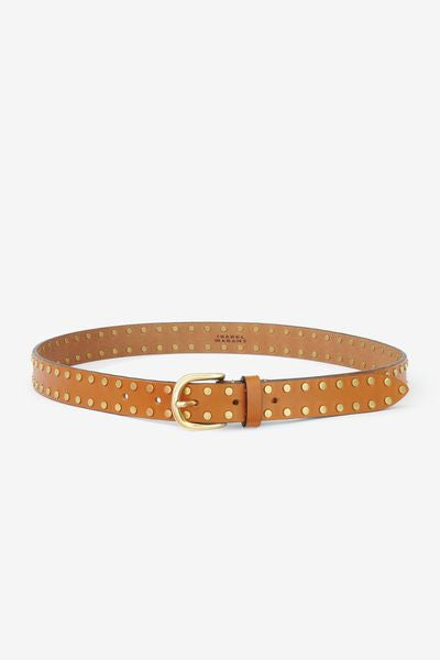 Zap leather buckle belt - Naturale - Woman - 1