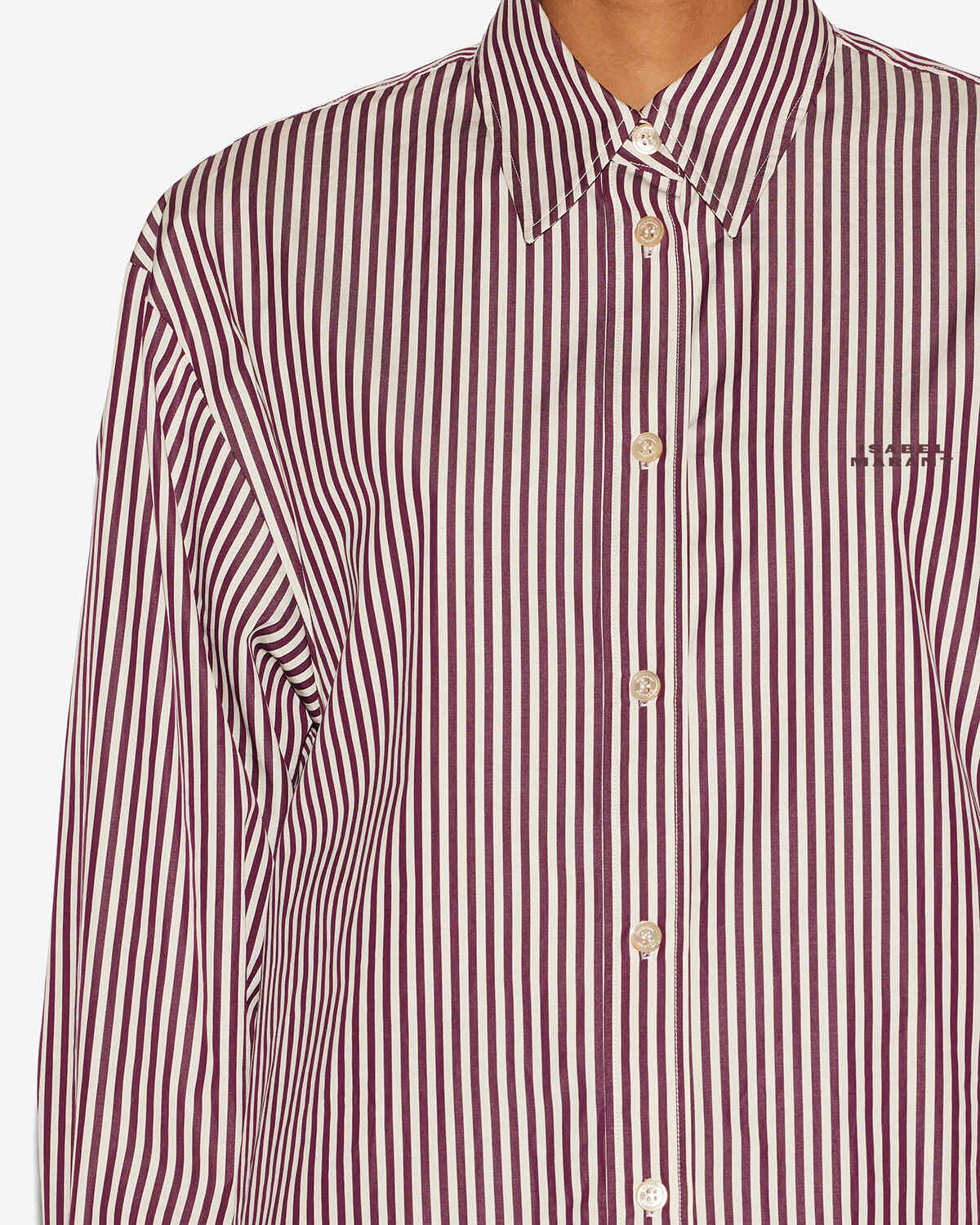 Fabriza shirt Woman Ecru-burgundy 2