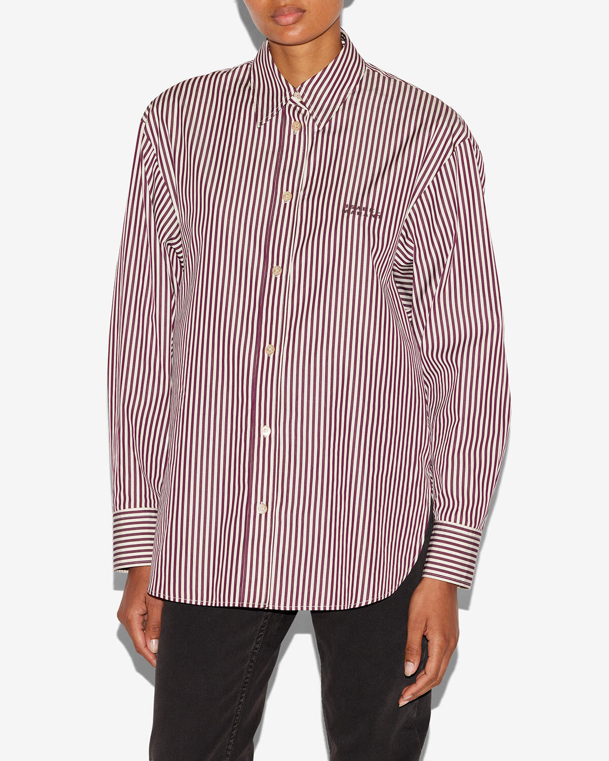 Fabriza shirt Woman Ecru-burgundy 5