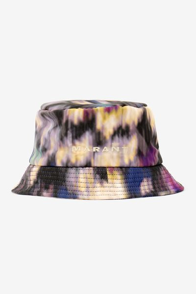 Haley embroidered bucket hat with logo - Ochre-black - Woman - 3