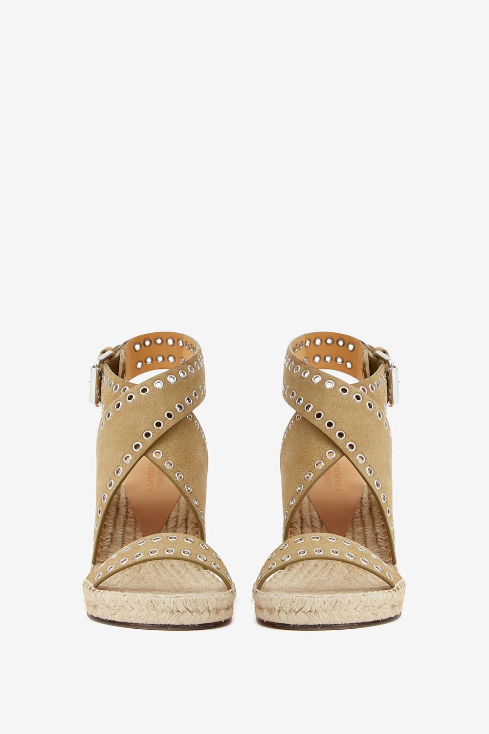 Iriane wedged leather espadrilles - Taupe - Woman - 4