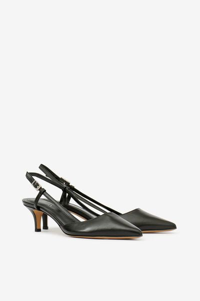 Pilia lamb leather slingback pumps - Black - Woman - 3