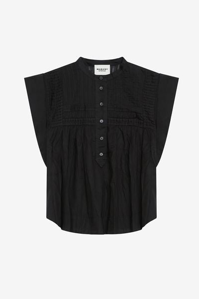 Leaza sleeveless voile top - Black - Woman - 2