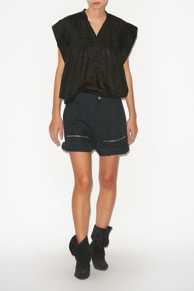 Leaza sleeveless voile top - Black - Woman - 4