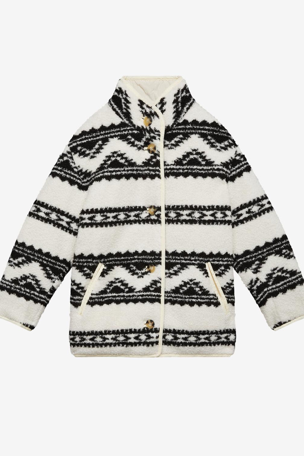 Harper reversible faux-fur coat - Ecru - Woman - 1