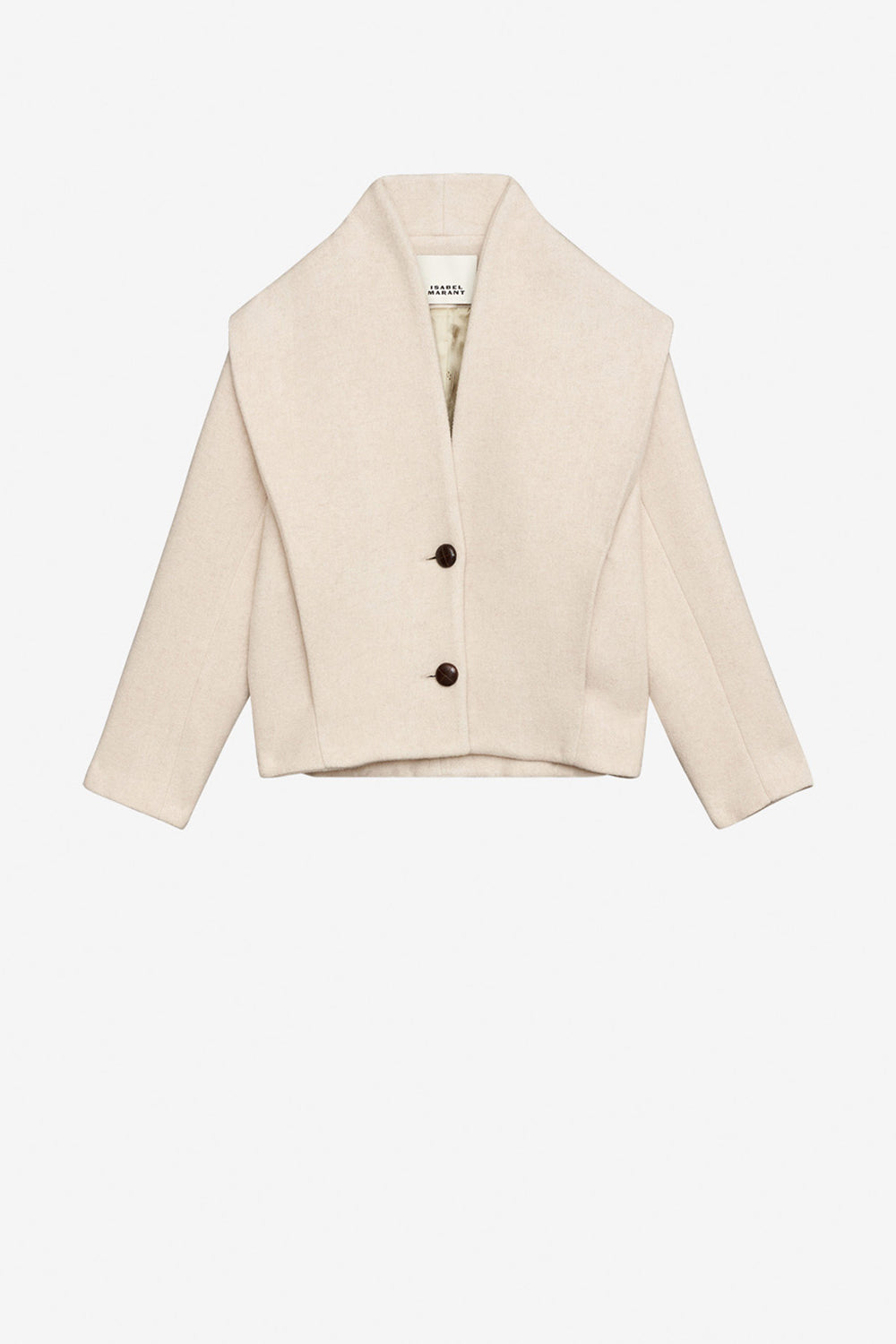 Manteau dyogo en laine mélangée - Écru - Woman - 1